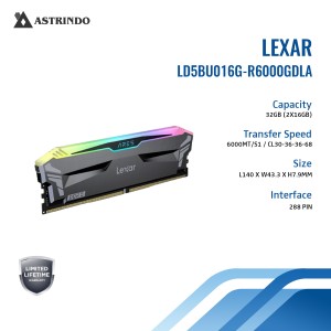 Lexar Memory ARES RAM 32GB ( 2 x 16GB ) RGB DDR5 f