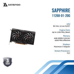 Sapphire Pulse Radeon RX 550 4GB GDDR5 Graphics Ca