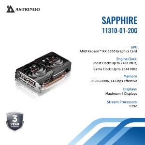 Sapphire Pulse AMD Radeon RX 6600 GDDR6 8GB Graphi