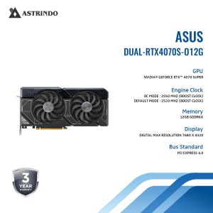 Asus VGA Dual GeForce RTX 4070 Super 12GB GDDR6X G