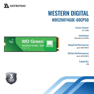 WD SSD Green SN3000 NVMe M.2 2280 SSD Internal 2TB