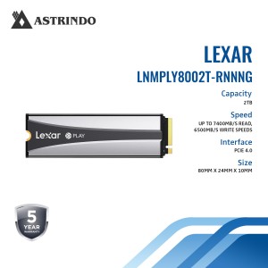 Lexar SSD Play 2TB M.2 2280 PCle 4.0 Gen4 for PS5-