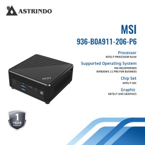 Mini PC MSI Cubi N ADL Intel N100 4GB/256GB - Blac