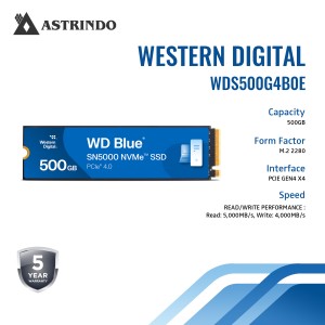 WD Blue 500GB WD Blue SN5000 NVMe Internal Solid S