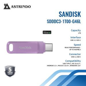 SanDisk Ultra Dual Drive Go USB Type-C - 1TB (Lave