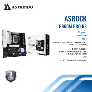 Asrock Motherboard B860M Pro RS - LGA1851 B860 DDR