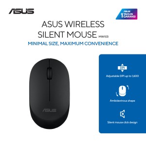 ASUS MW103 MOUSE/SILENT/AMBI/DONGLE/BLACK/2.4 GHZ-
