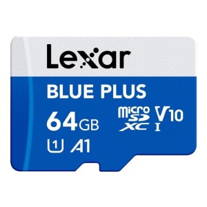 Lexar Blue Plus 64GB MicroSD Memory Card UHS-I wit