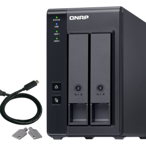 QNAP 2-bay 3.5" SATA HDD USB 3.1 Gen2 10Gbps type-