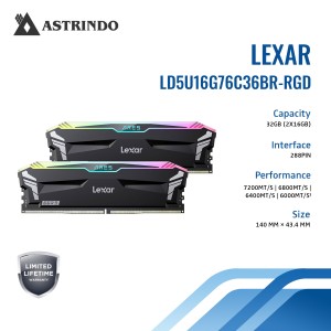 Lexar ARES Gen2 RGB DDR5 RAM 32 GB Kit (2 x 16 GB)