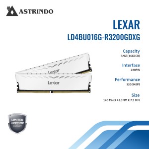 Lexar Thor DDR4 RAM 32GB Kit (16GB x 2) 3200 MHz, 