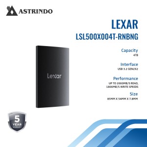 Lexar SL500 External SSD 4TB, USB3.2 Gen2x2 Portab