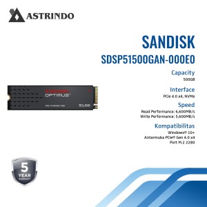 SANDISK Optimus 5100 NVMe™ SSD Read Performance Up