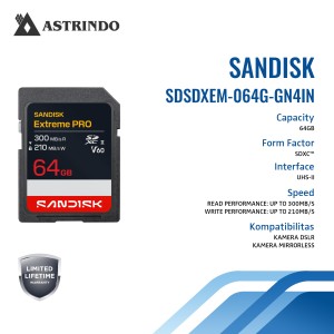 Kartu SANDISK Extreme PRO SDXC™ UHS-II V60 Read Pe