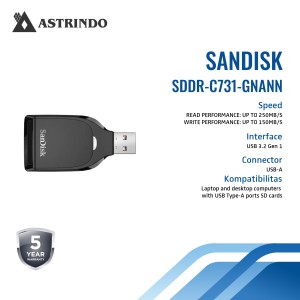 SanDisk QuickFlow™ SD UHS-I card reader with USB-A