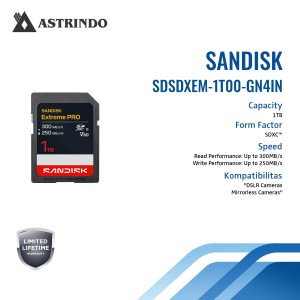 Kartu SANDISK Extreme PRO SDXC™ UHS-II V60 Read Pe