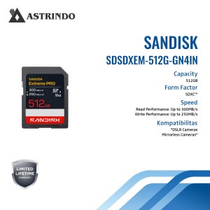 Kartu SANDISK Extreme PRO SDXC™ UHS-II V60 Read Pe