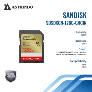 Kartu SANDISK Extreme GO SD UHS-I - 128GB-Kartu SA