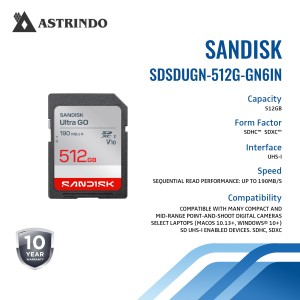 SANDISK Ultra GO SDHC and SDXC UHS-I Card - 512GB-