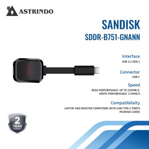 SANDISK QuickFlow™ microSD™ Card Reader with USB-C