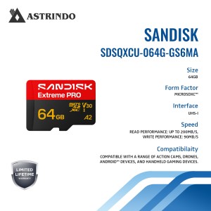 SANDISK Extreme PRO microSD™ UHS-I Card - 64GB-SAN