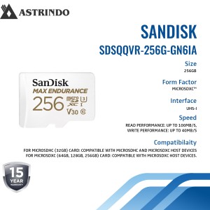 SanDisk MAX ENDURANCE microSD™ Card - 256GB-SanDis