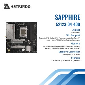 Sapphire Pulse B850M WiFi motherboard, Socket AM5,