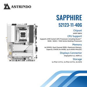 Sapphire 52123-11-40G PURE B850A WIFI 7 AMD B850 R
