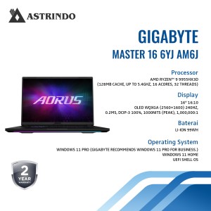 GIGABYTE AORUS MASTER 16 GEN 2 (AM6J) AMD Ryzen™ 9