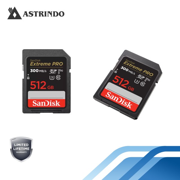 Kartu SanDisk Extreme PRO® SDHC™ dan SDXC™ UHS-II Read Performance Up to 300MB/s - 512GB, SDXC