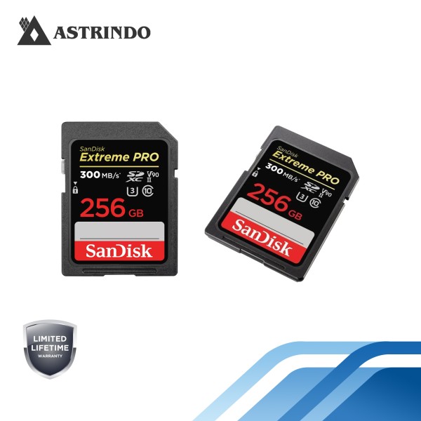 Kartu SanDisk Extreme PRO® SDHC™ dan SDXC™ UHS-II Read Performance  Up to 300MB/s - 256GB, SDXC