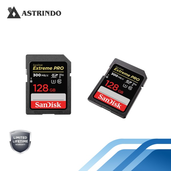 Kartu SanDisk Extreme PRO® SDHC™ dan SDXC™ UHS-II Read Performance Up to 300MB/s - 128GB, SDXC