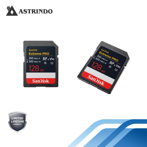 Kartu SanDisk Extreme PRO SD UHS-II (V90) Read Performance 300MB/s - 128GB