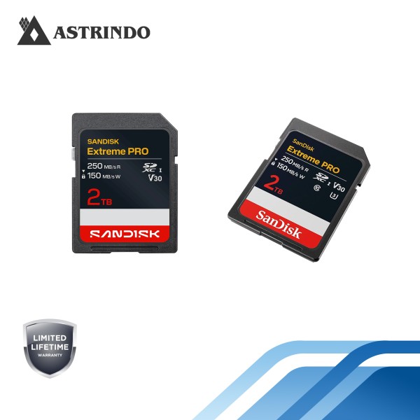 Kartu SANDISK Extreme PRO SDXC™ UHS-II V60 Read Performance Up to 300MB/s - 2TB
