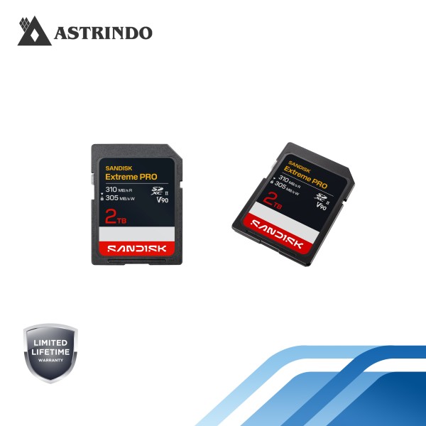 SANDISK Extreme PRO SD UHS-II V90 Card Read Performance Up to 310MB/s - 2TB