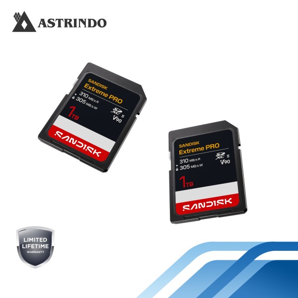 SANDISK Extreme PRO SD UHS-II V90 Card Read Performance Up to 310MB/s - 1TB