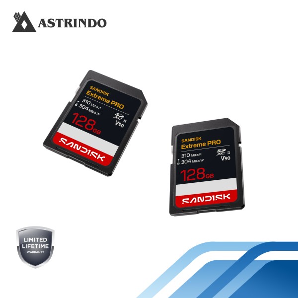SANDISK Extreme PRO SD UHS-II V90 Card Read Performance: Up to 310MB/s - 128GB