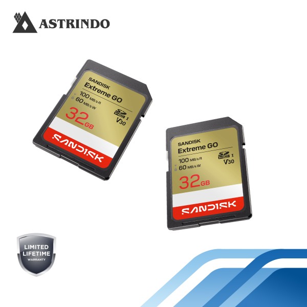 Kartu SANDISK Extreme GO SD UHS-I Read Up to 100MB/s- 32GB