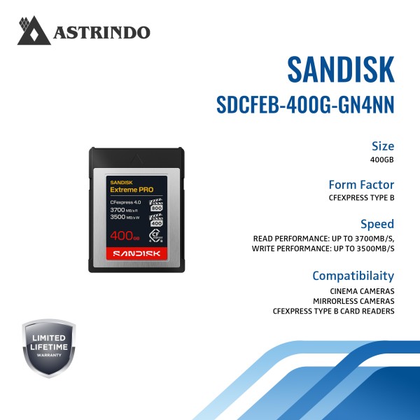 SANDISK Extreme PRO CFexpress™ 4.0 Type B Card - 400GB