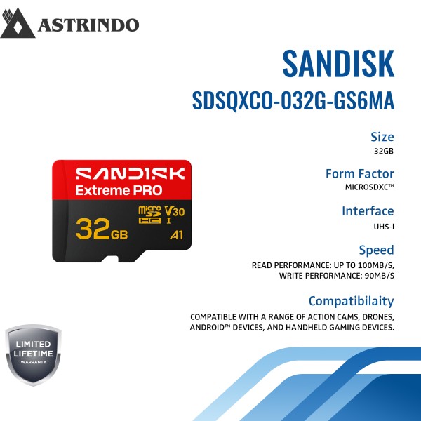 SANDISK Extreme PRO microSD™ UHS-I Card - 32GB