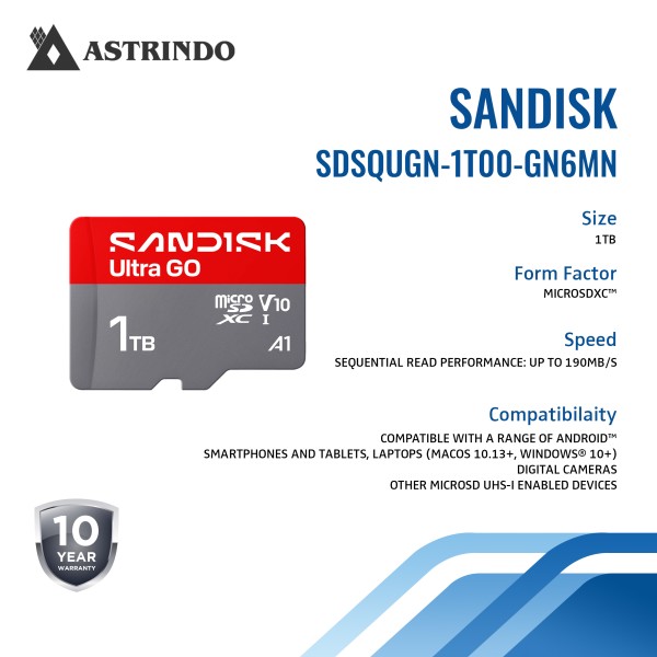 Kartu SANDISK Ultra GO microSD™ UHS-I - 1TB