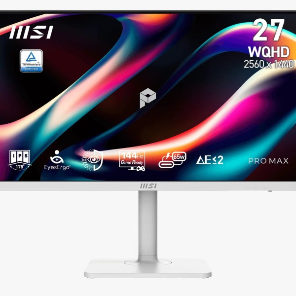MSI PRO MAX 271QPHW E14 27 INCH IPS WQHD 2K HDR READY SPEAKER BUSINESS EDITING ERGONOMIC MONITOR [14