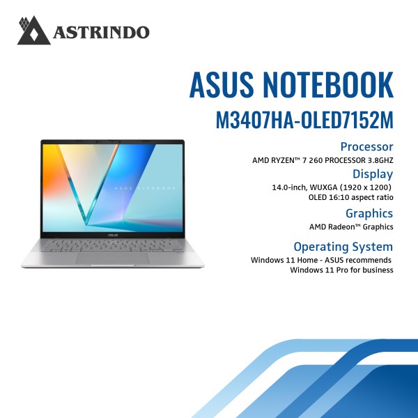 ASUS Vivobook S14 (M3407HA) - M3407HA-OLED7152M - Cool Silver