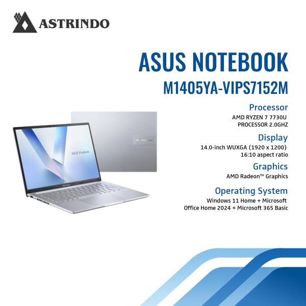 Asus Vivobook 14 M1405YA VIPS7152M Ryzen 7-7730U 16GB/512GB 14″ FHD AMD Radeon Graphics Win 11 - Coo