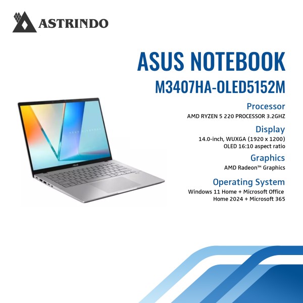 ASUS Vivobook S14 (M3407HA) - M3407HA-OLED5152M - Cool Silver