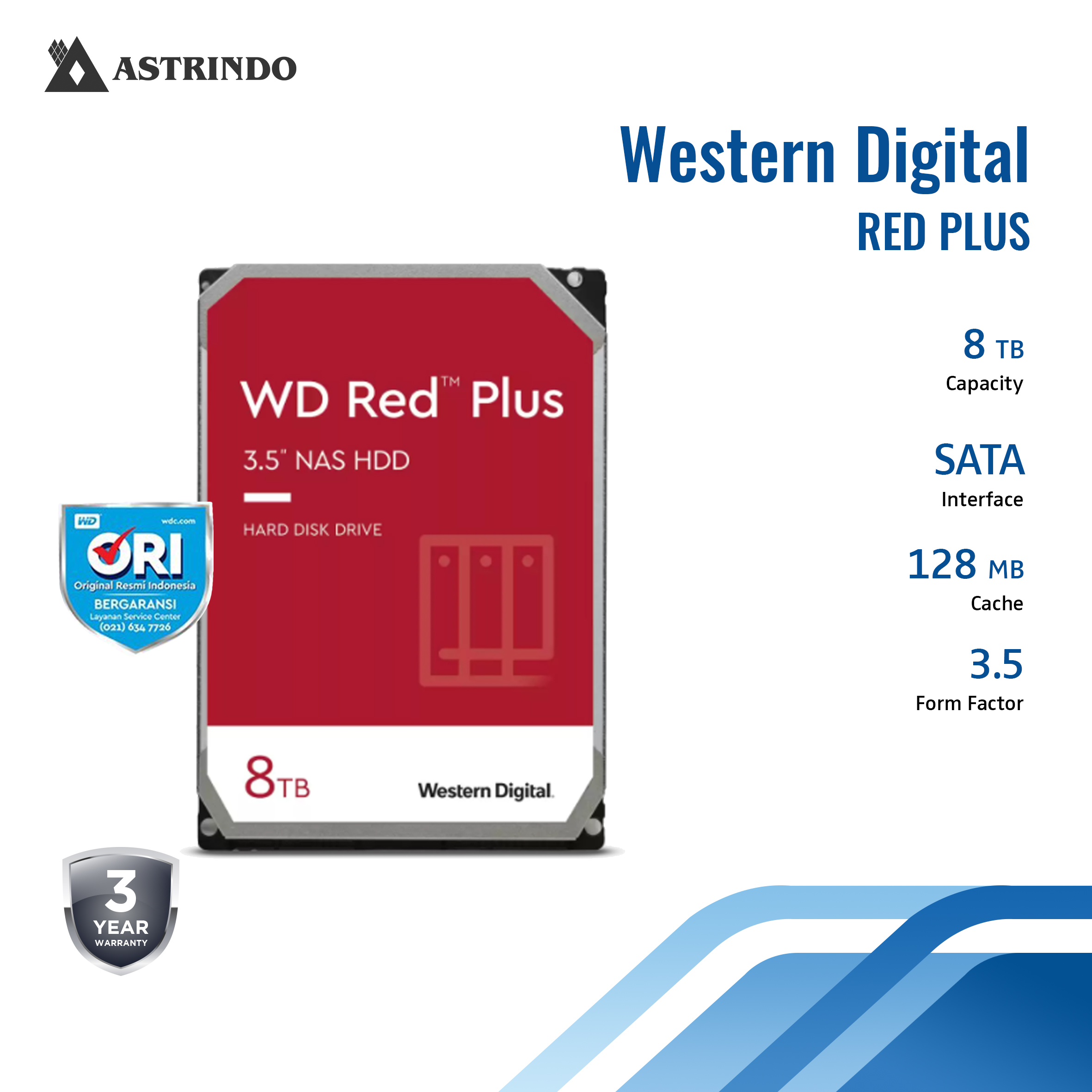 WESTERN DIGITAL Red™ Plus NAS Hard Drive 8T - Astrindostore.com