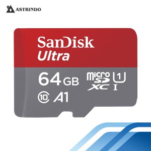 SanDisk Ultra microSDXC, SQUAB 64GB A1 C10 U1 UHS-