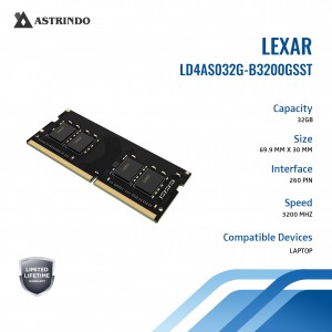 Lexar® DDR4-3200 SODIMM 32GB Laptop Memory-Lexar® 