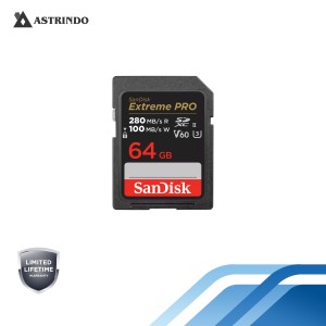 SanDisk Extreme Pro SD Card 64GB SDXC UHS-II Memor